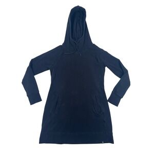 American Giant Womens Black Pullover Hoodie Tunic Sweatshirt Size M Made In USA